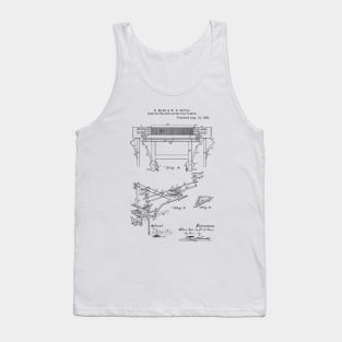 Loom for weaving double pile fabric Vintage Patent Hand Drawing Tank Top